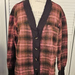 We The Free NWT  People Womens Cardi Plaid‎ Tunic Shirt Jacket Shacket Small Photo 0