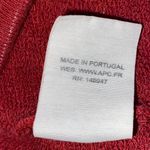 APC Crewneck Sweatshirt Cotton Blend Red Spacedye Rue Madame Paris, Size XS Photo 6