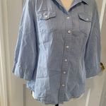 English Rose  | 3/4 length button down shirt Photo 3