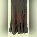 Black ruffle dress with zipper back Size M Photo 4