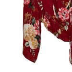 Altar'd State Boho Floral Off Shoulder Crop Top Longsleeve Tie Front Women Medium Photo 4