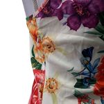 SheIn Tropical Print Spaghetti Strap Floral Drape Neckline Dress Sz 4 Photo 2