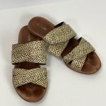 Diane Von Furstenberg Diane Von Furstenburg Polka Dot Cross Strap Slides Black Cream Size 8.5 Photo 1