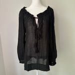 Sundance  black long sleeve lightweight swim cover up size S Photo 1