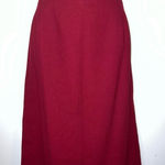 Vintage Deep Wine Red 100% Wool Knee Photo 0