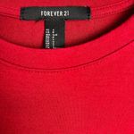 Forever 21  Women's Red  Curved Hem High Neck Short Sleeve Dress Sz S Photo 1