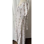 Reformation  Lacey Dress Sz 12 White Floral Tie Back Smocked Spring Easter Bridal Photo 5