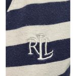 Ralph Lauren Lauren Navy White Striped V Neck T Shirt Dress Size Medium Photo 1