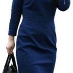 J.Crew Women's 2 Blue Zipper Sheath Business Formal Long-Sleeve Mini Dress Photo 1