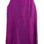 Vtg 90s Galinda Wang Size M Dress Silk Womens Fuchsia Pink Sleeveless Ruffle Hem Size M Photo 0
