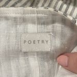 Poetry UK 100% linen striped boxy open front blazer jacket size 6 Photo 10