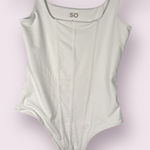 SO  White Corset Sleeveless Bodysuit Small Photo 0