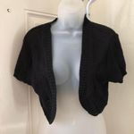 2000s Y2K Whimsygoth Black crochet knit bolero cardigan sweater short sleeve Photo 0