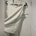 IZOD  Performance Movement Cool Fx White Collared V Neck Sleeveless Polo Size L Photo 3