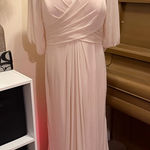 Azazie  Noila Rose Petal A-Line Pleated Mesh Bridesmaid Dress Size A14 NWT Photo 0