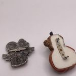 Lot Of 3 Brooch Pins Thanksgiving Give Thanks / Happy Halloween Photo 10