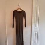 T Alexander Wang Knit Longsleeve Maxi Bodycon Dress in Grey Sz XS Gray Photo 2