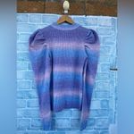 En Saison Puff Sleeve Sweater in purple size large Photo 1