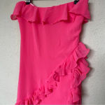 House Of CB HOUSE OF CB 'Sarina' Fuchsia Ruffle Maxi Dress NWOT size L Photo 10