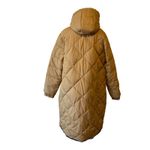 Lands' End  Long Quilted Puffer Coat Hooded Parka Tan Brown Women's XL 18 Warm Photo 5