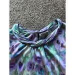 Roz & Ali  Women's Purple/Green floral sleeveless blouse size‎ 2X Photo 2