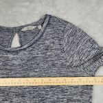 Athleta  Breezy Beyond Soft Open Back Long Sleeve Top Navy Stripe Women' Size L Photo 4