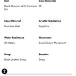 Movado Museum Classic Black and Silver Watch FULL SET. Rare! Sold out Photo 3