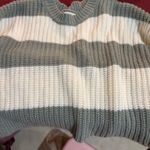 Jessica Simpson Green and White Sweater  Photo 0