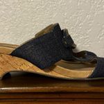 Anne Klein  Jean and Tan Wedge Sandals Photo 2