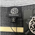 Bobeau Color Block Open Front Cardigan Ribbed Knit Sweater Grey Black Size S Photo 1