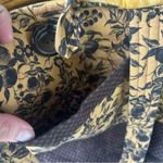 Vintage Handmade mixed media cottagecore quilted tote button closure pockets Yellow Photo 5