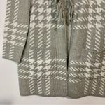 Adrienne Vittadini  Women’s Long Sleeve Open Front Cardigan Grey White Large NWT Photo 2