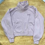 Under Armour Women’s Size Small Mauve Pink Rival Fleece Wrap Neck Pullover Photo 3