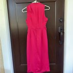 Banana Republic NWT  Tie Neck
Sleeveless Sheath Midi Dress Fuchsia size 0 Photo 8