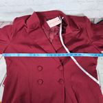 Missguided  Plus‎ Size 18 Blazer Dress Mesh Bow Waist Burgundy Red Party Photo 8