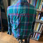 American Eagle plaid tartan S boyfriend fit button down shirt Photo 1