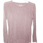 Madewell anthem forward seam long sleeve t-shirt in ash stone pink size S Photo 1