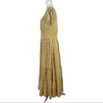 Maria Alicia Araujo Baez Tired Crochet Cottagecore Boho Maxi Tan Dress Cotton M Size M Photo 9