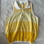 Lacoste Made in France Yellow Stripes Sleeveless Polo Photo 0