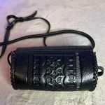 Patricia Nash Black Leather Mini Barrel Crossbody Bag Photo 0