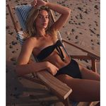 New! Set! In‎ Your Arms Free People Oceanic Bikini Top and bottom orange, size M Orange Size M Photo 10