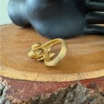 Trifari Vintage Crown 1969 Ram Ring "Something Wild" Collection Gold Tone 7" Photo 6