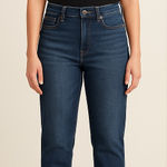 American Eagle Curvy Mom Jeans Size 10/30W Short NWT Dark Wash Stretch Denim Photo 0