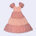 Sincerely Jules Midi Dress Blush Cottagecore Smocked Pink Puff Sleeves Photo 4