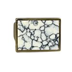 Isabel Marant To Dance Ring White Grey Marble Brass Adjustable Cocktail Designer Photo 2