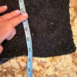 VTG 90s Black Tie Black 100% Silk Sequin Beaded Dress size 14 Shoulder Pad Photo 8