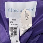 Alfred Angelo Purple Satin Strapless Bubble Hem Homecoming Prom Dress 12 NWT Photo 7