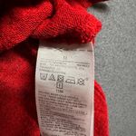 Old Navy Womens Medium Luxe Red Long Sleeve Round Neck Sweater Split Hem Light Photo 6