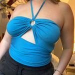 SheIn Blue Halter Going Out Top Photo 0