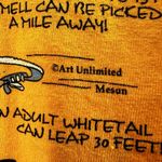 Gildan Mesun Wildlife Wisdom T-Shirt Top Crew Neck Animals Graphic Yellow Medium Photo 1